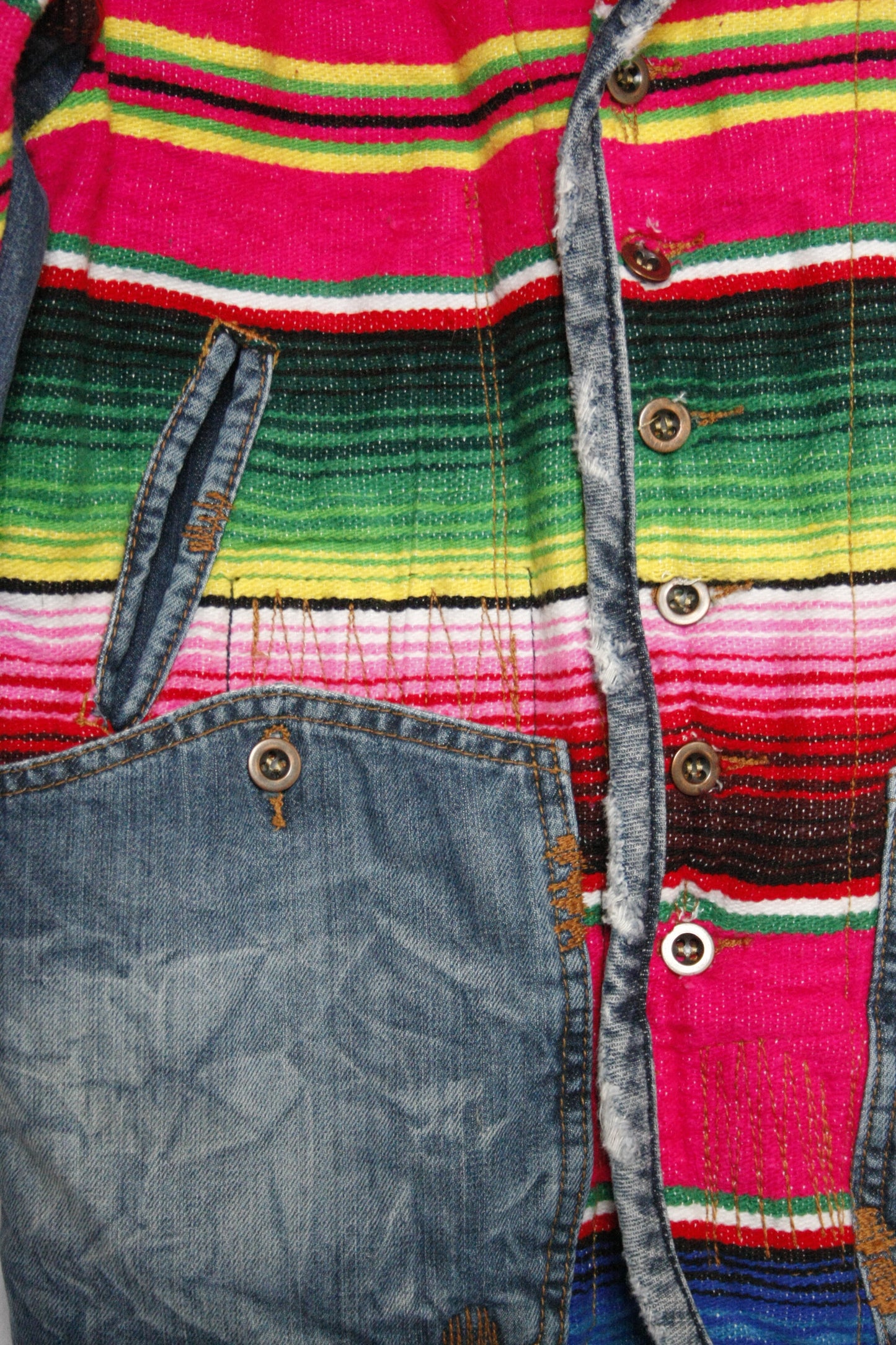 Vintage Distressed Rug Jacket Damen M