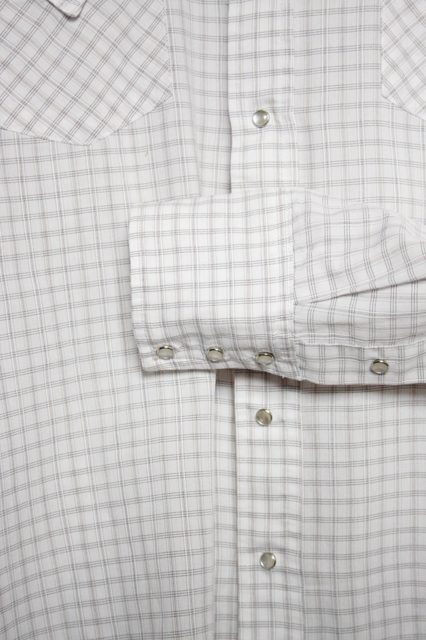 Vintage Showoberteil kariert weiß Herren XXL