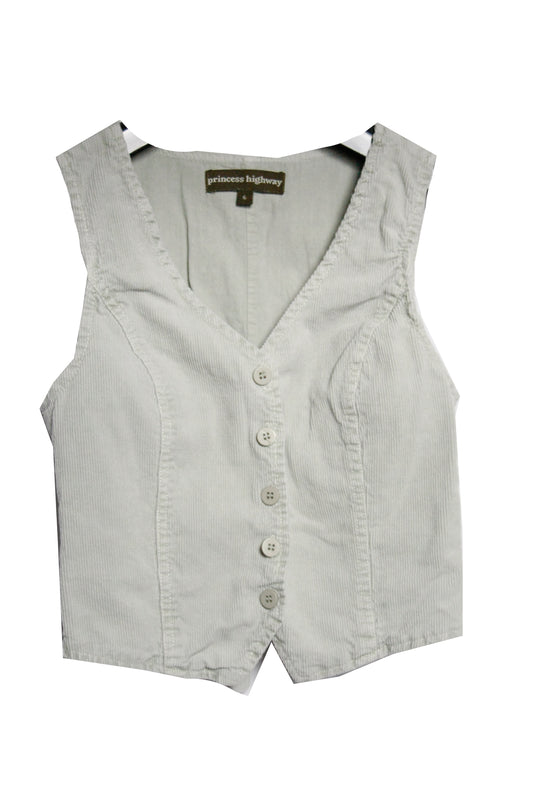 Ranch Riding Weste Cord salbei Damen XXS