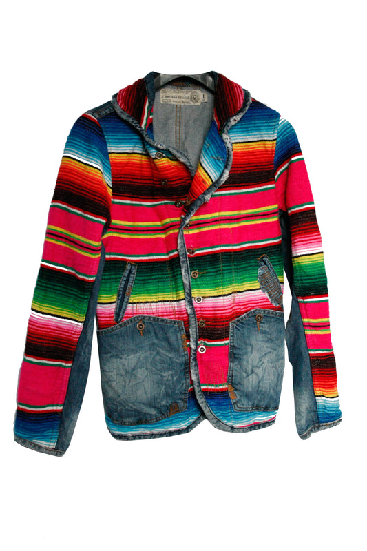 Vintage Distressed Rug Jacket Damen M