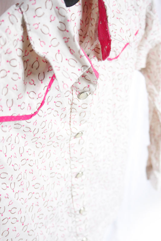 Ranchhemd Kids Horseshoe pink Gr. 116