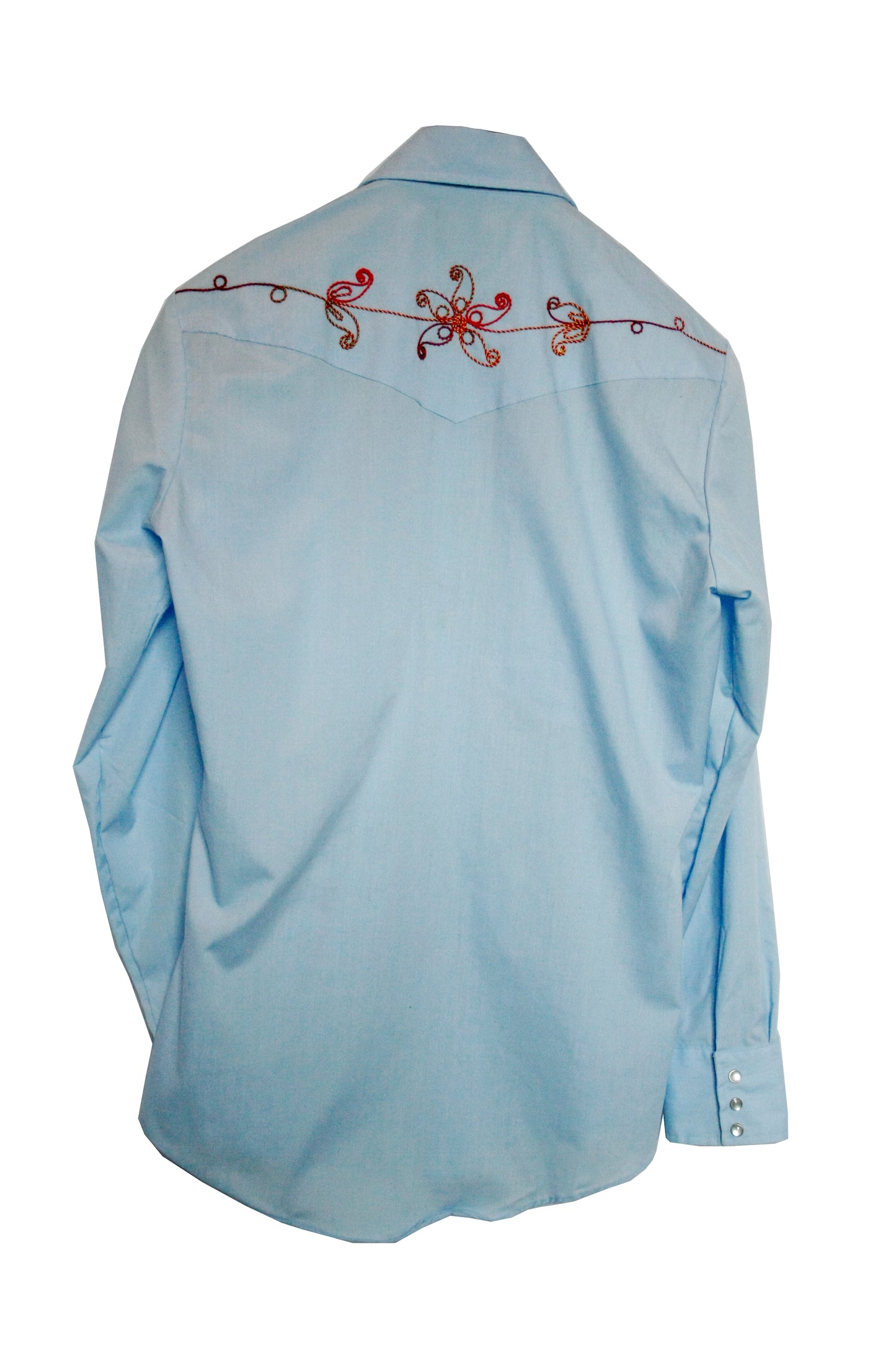 Vintage Showshirt Ranchriding hellblau Embroidered Unisex M