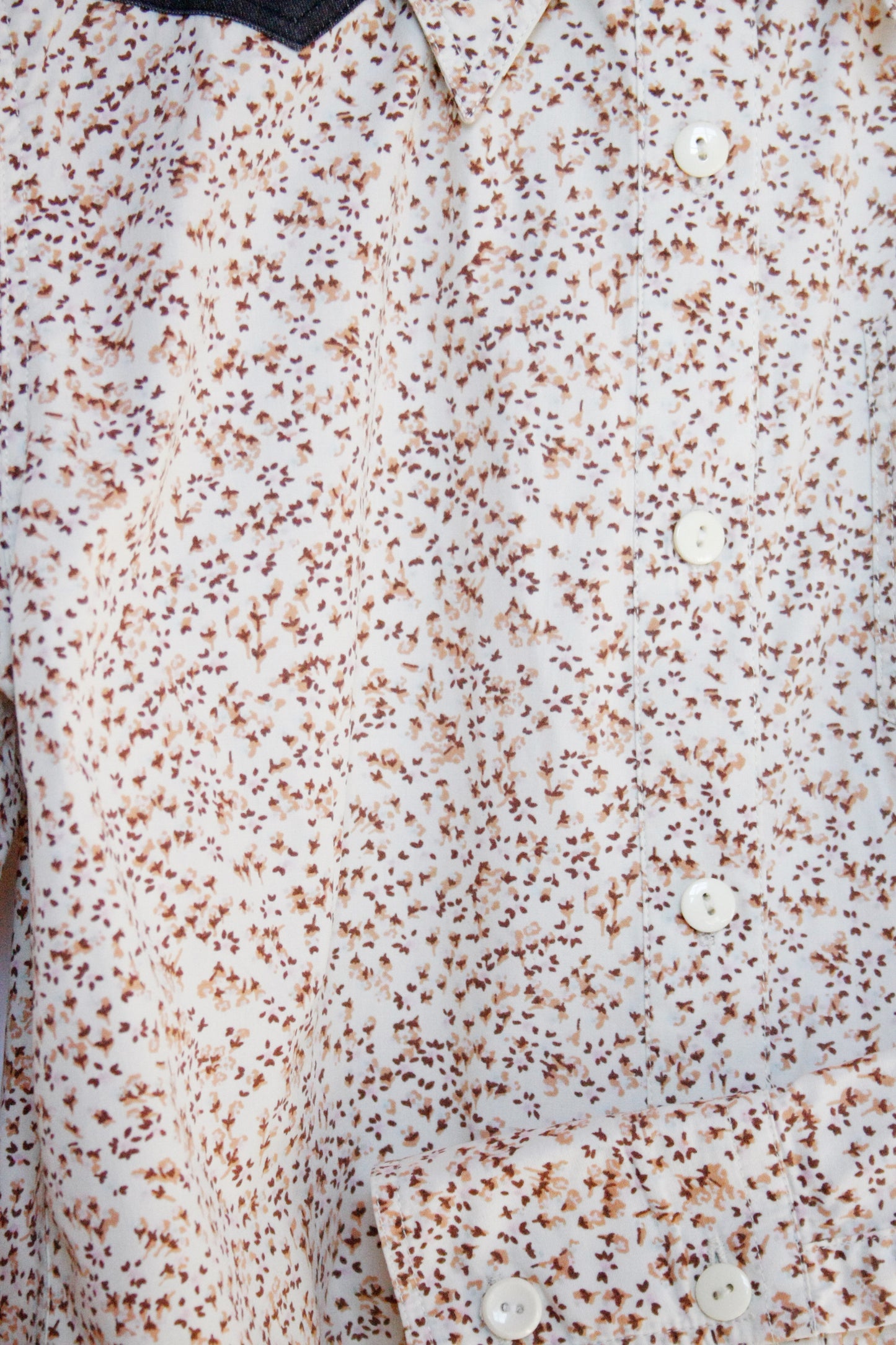 Vintage Showoberteil Beige/Jeans Damen S