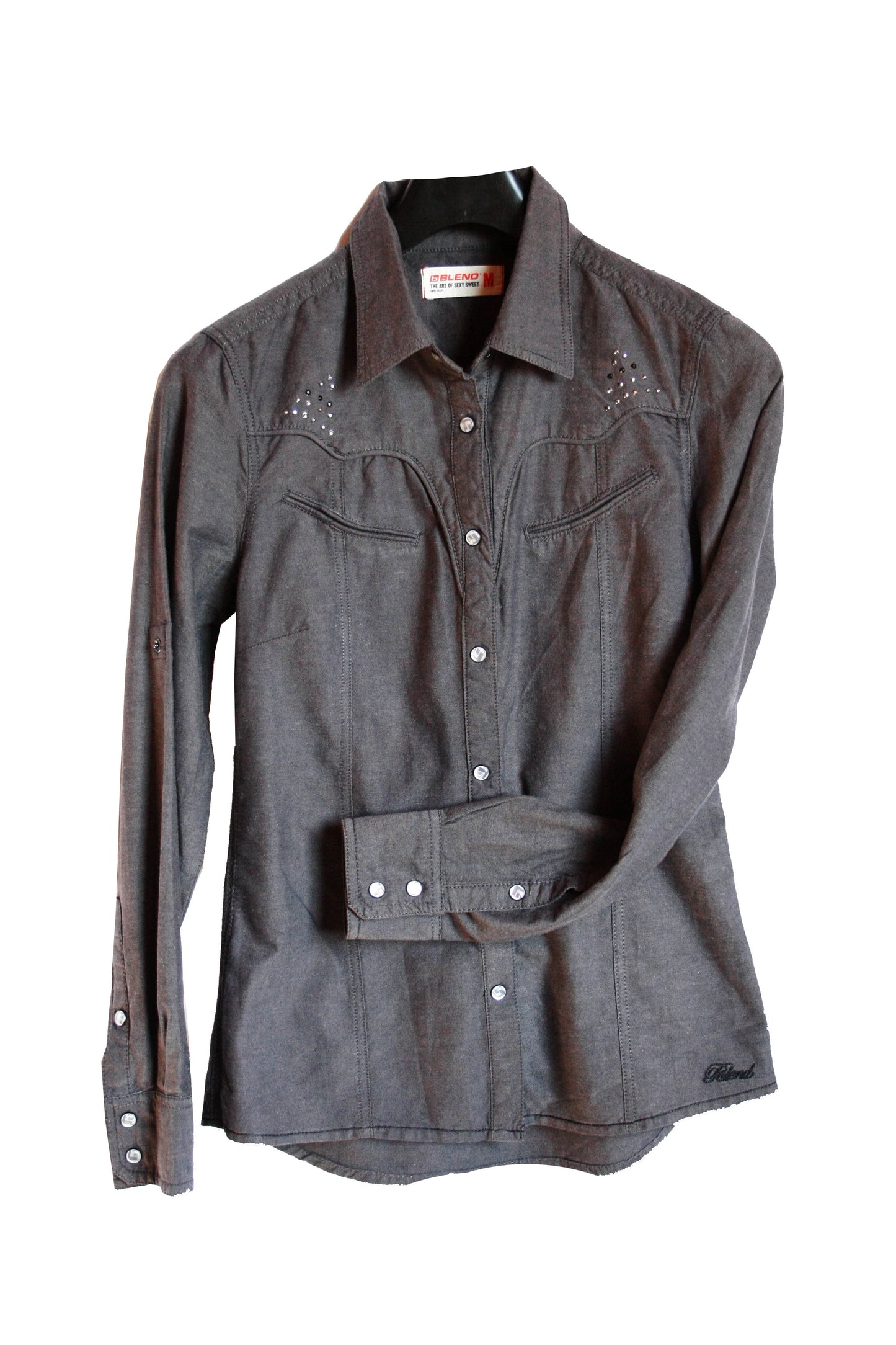 Showoberteil Grey Denim Damen Gr. S/M