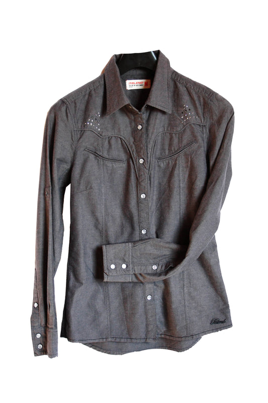 Showoberteil Grey Denim Damen Gr. S/M