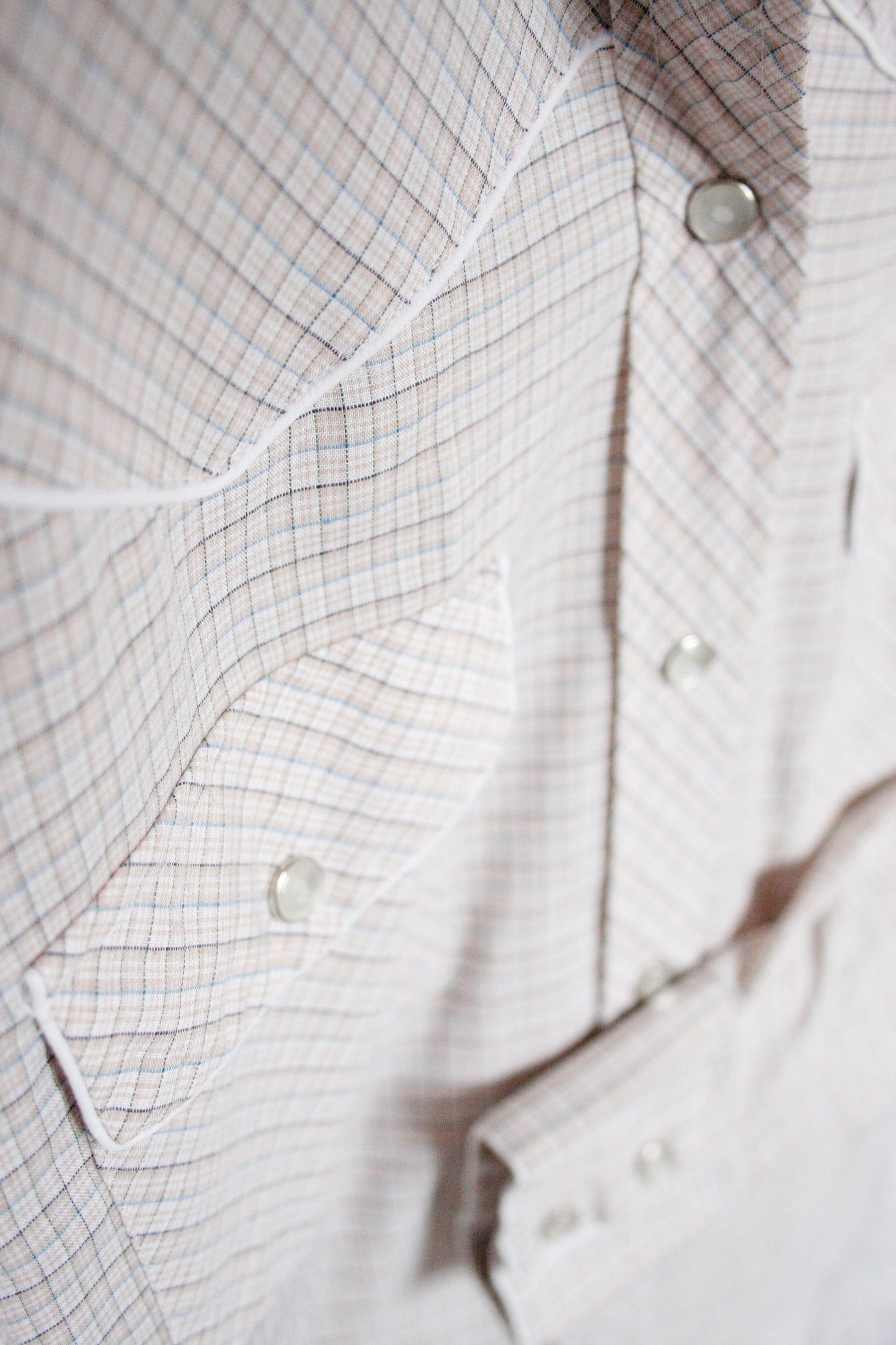 Vintage Showshirt Ranchriding beige kariert Unisex