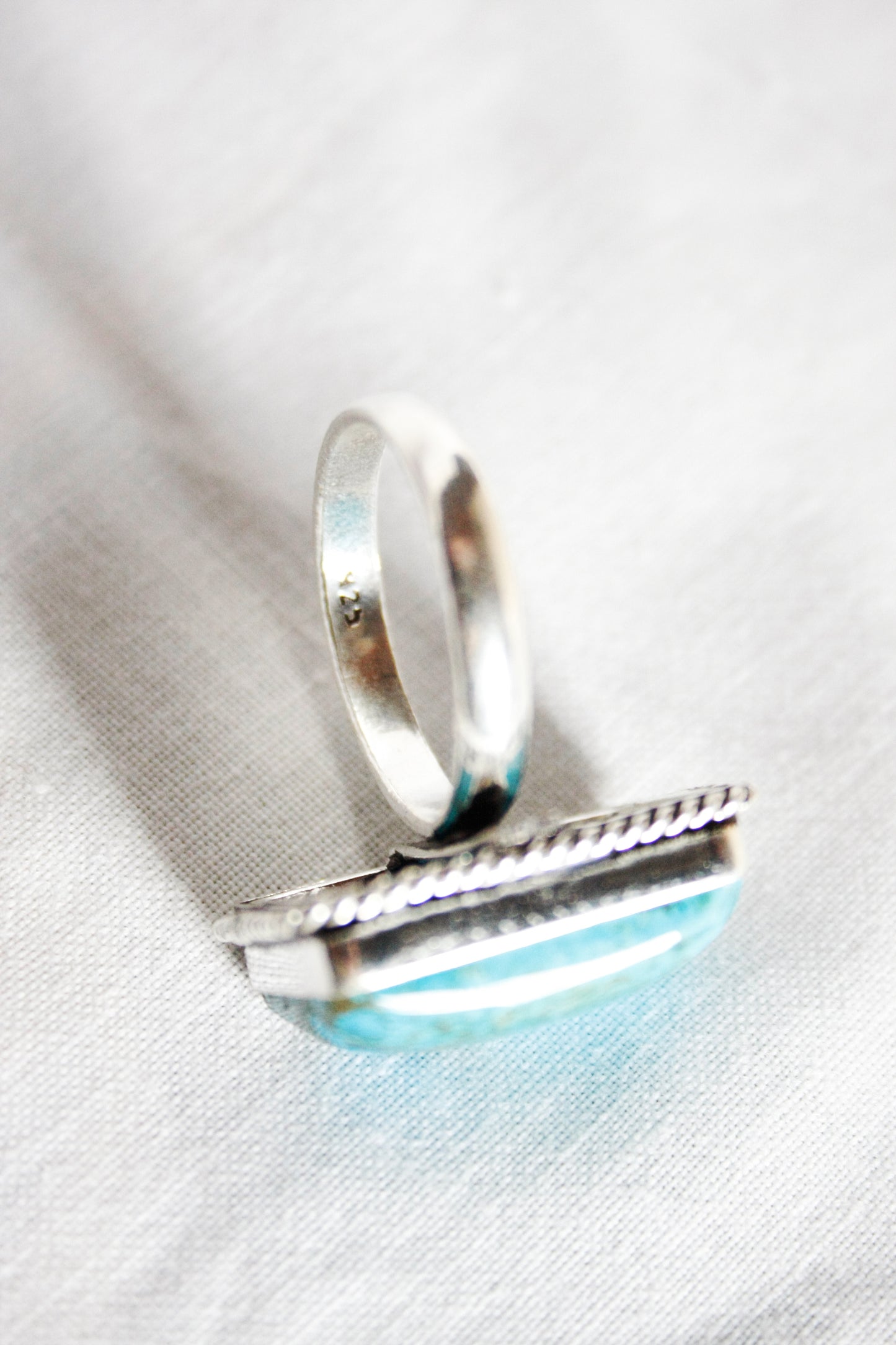 Ring Square Turqoise