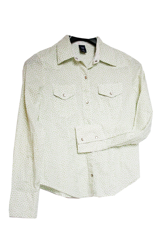 Vintage Showshirt Ranchriding grün Größe XS