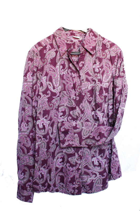 Showoberteil Ranchriding Paisley lila Damen M