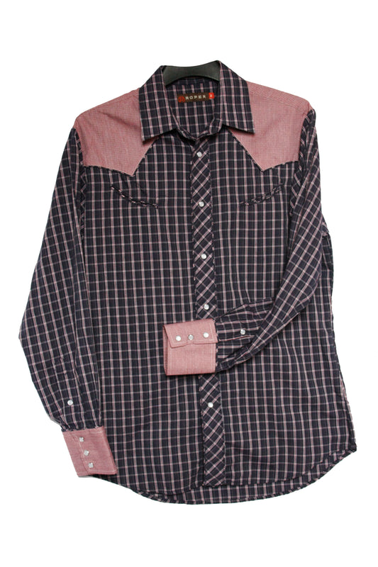 Vintage Showoberteil Pattern Grün Herren XL