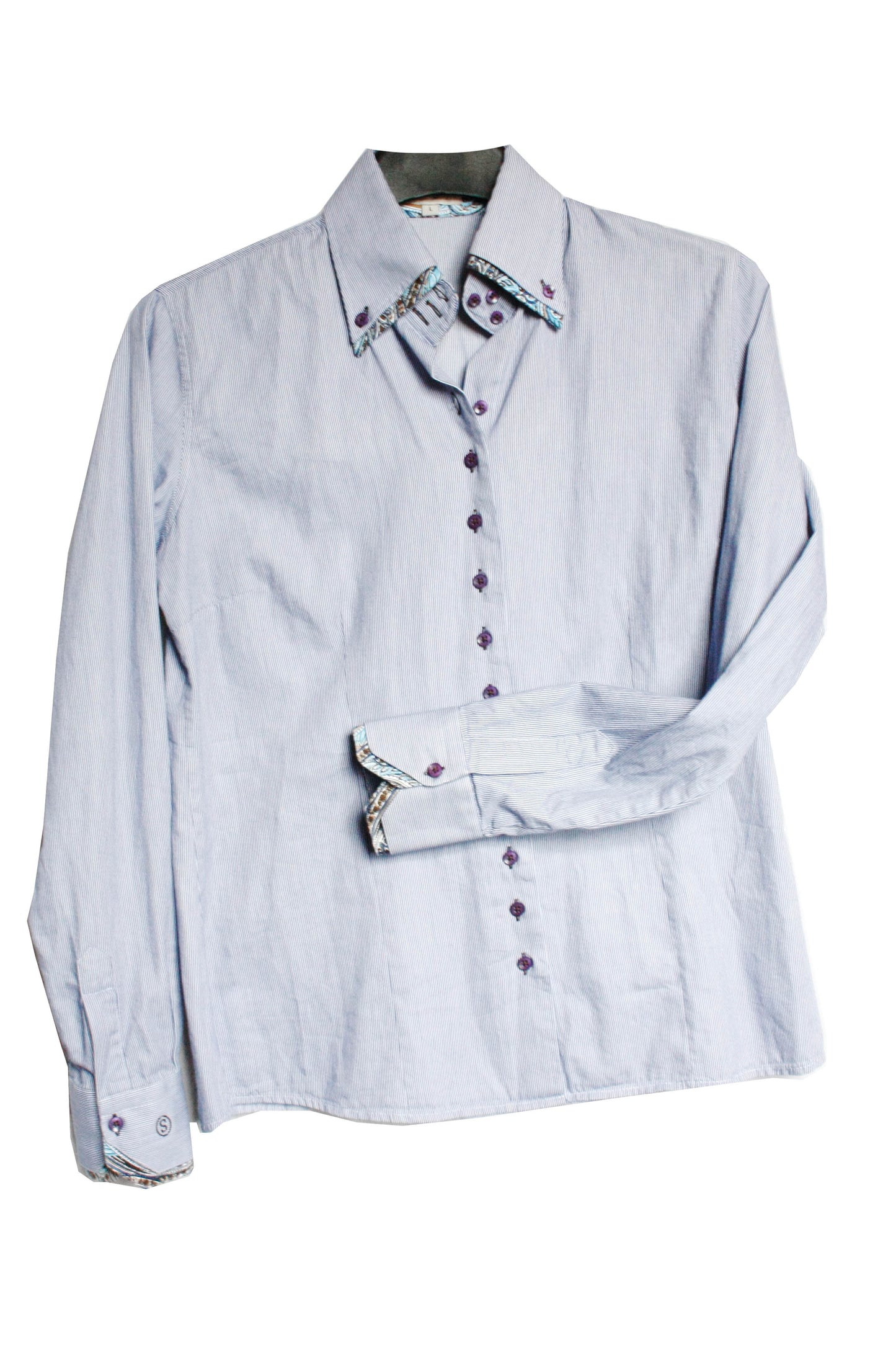 Showoberteil Ranchriding Blue Stripes Damen L