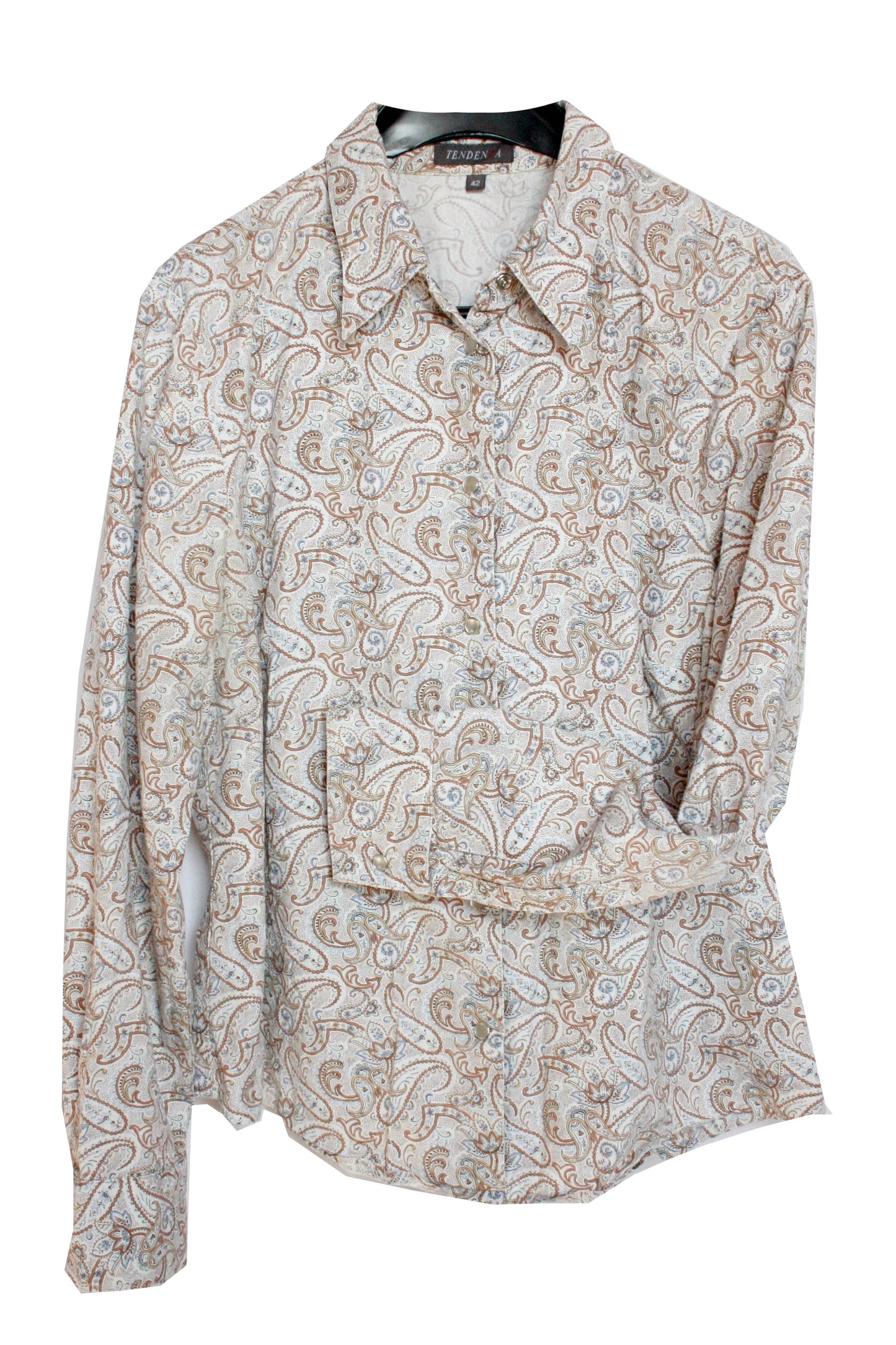 Vintage Showoberteil Ranchriding Paisley hellbraun Damen L/XL