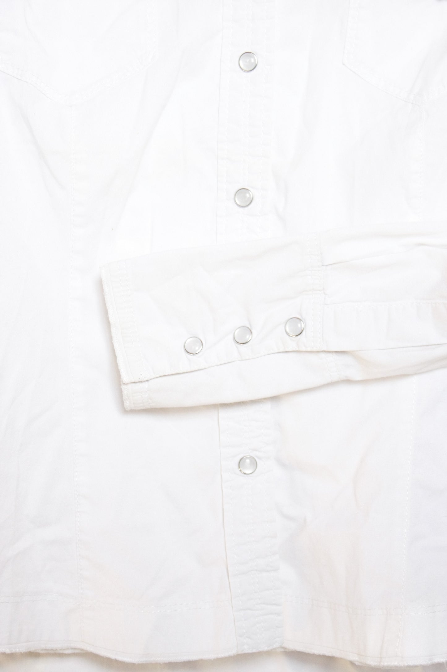Vintage Showoberteil Ranchriding Plain White Damen S