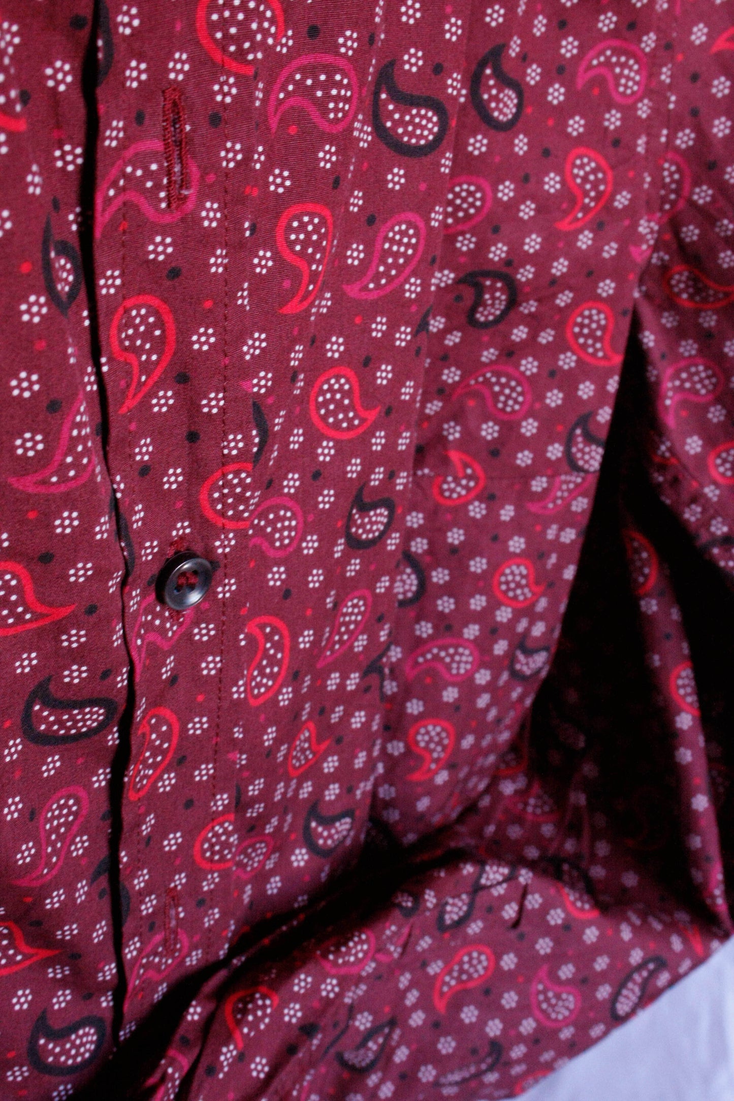 Showoberteil Ranchriding Paisley dunkelrot Damen XS/S